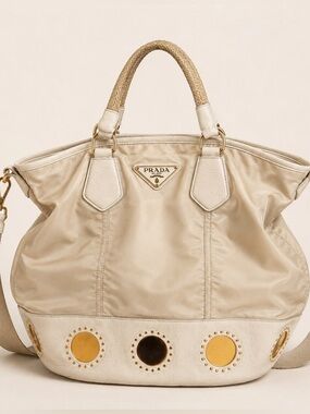 Prada Nylon & Leather tote/satchel bag